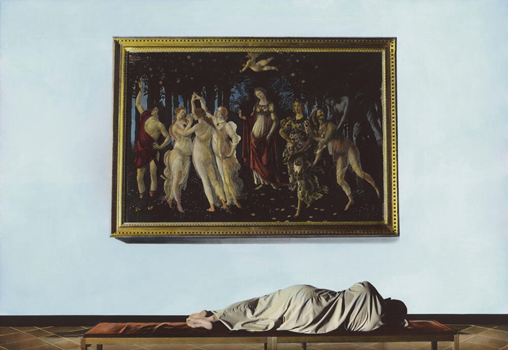 Self Portrait with Botticelli, Florence 2009