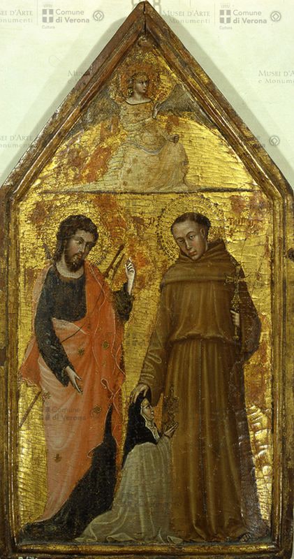I santi Giacomo e Antonio di Padova, una monaca clarissa e l'arcangelo Gabriele