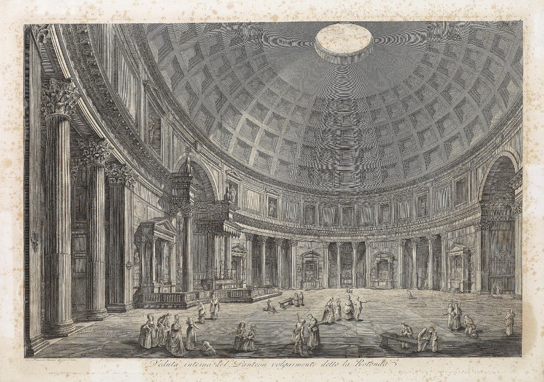 The Interior of the Pantheon in Rome