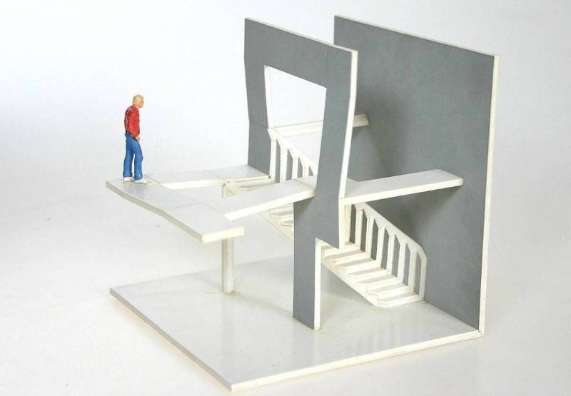 Model for Stairs (tumbling apartments, Barcelona)