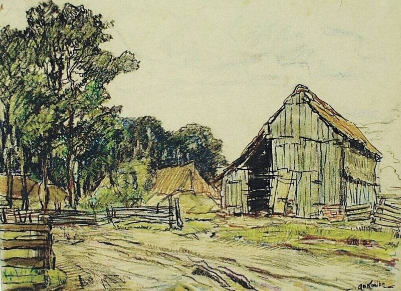 Barns and Farmhouses near Trees