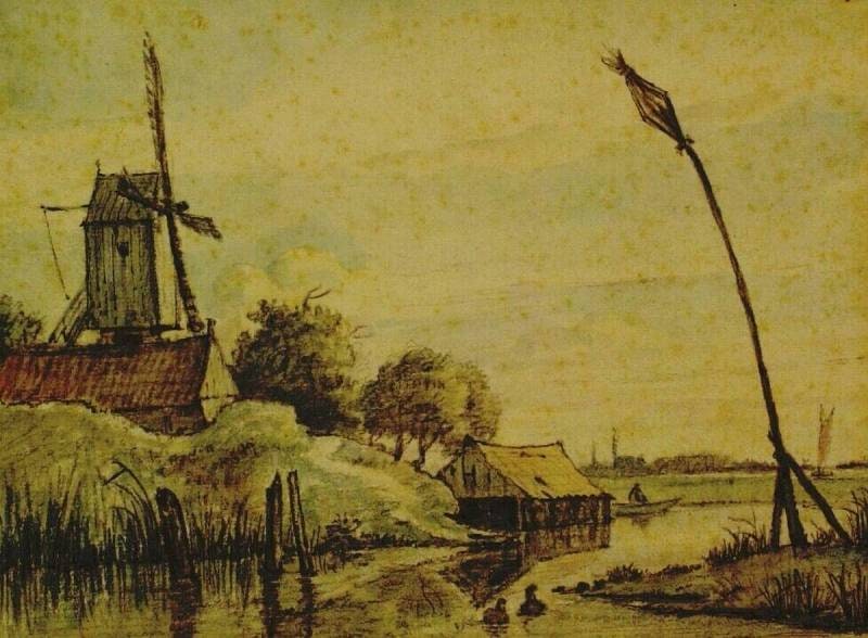River View with Mill