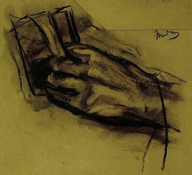 Study of a Hand Holding a Book