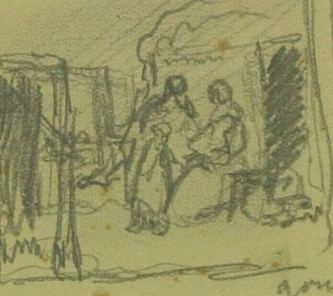 Figure in Front of a House