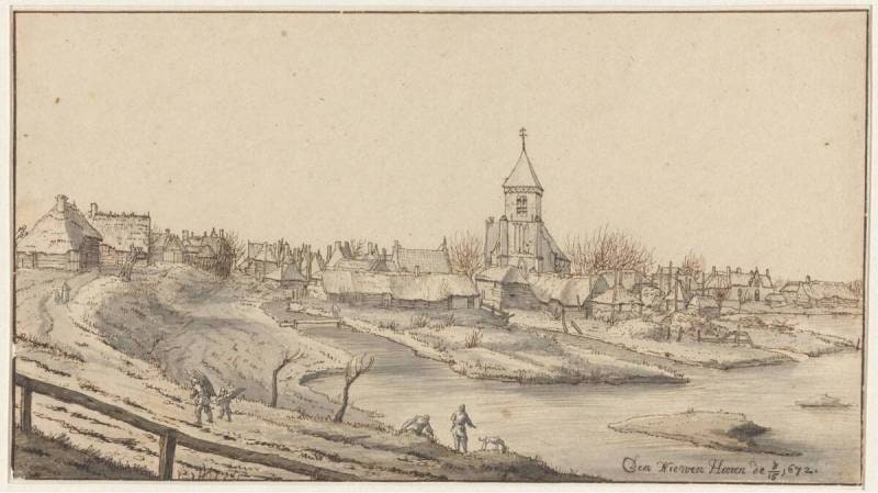 View of Nieuwenhoorn on the Island of Voorne