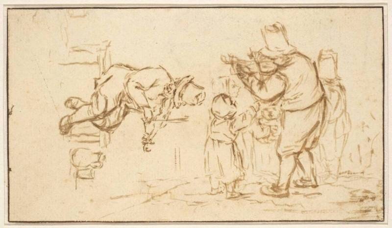 Two Sketches of a Violin Player