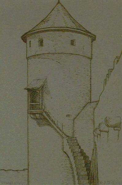 Tower with External Staircase