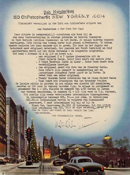 Announcement of the Book 'New York, New York'