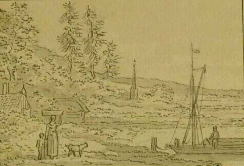 River View with Figures and a Small Boat