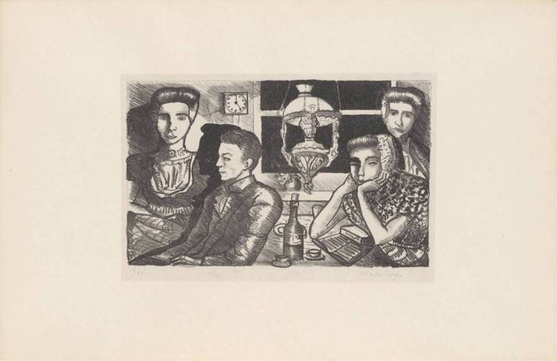 Four Walcheren Figures in an Interior