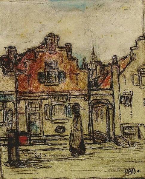 Houses with a Walking Female
