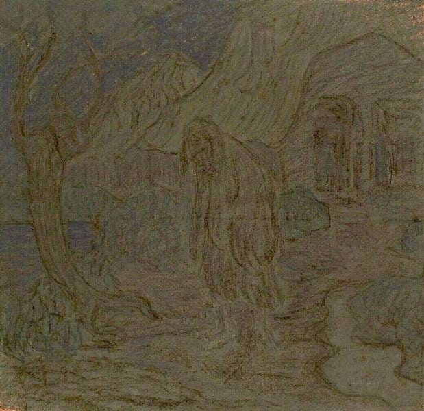 Fairy Tale Figure at a Hut