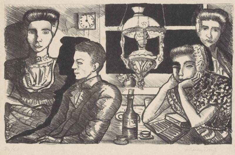 Four Walcheren Figures in an Interior, Westkapelle
