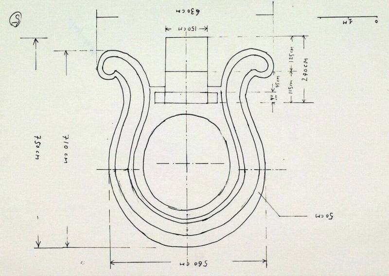 Drawing for 'The Overturned Tomb', Top View