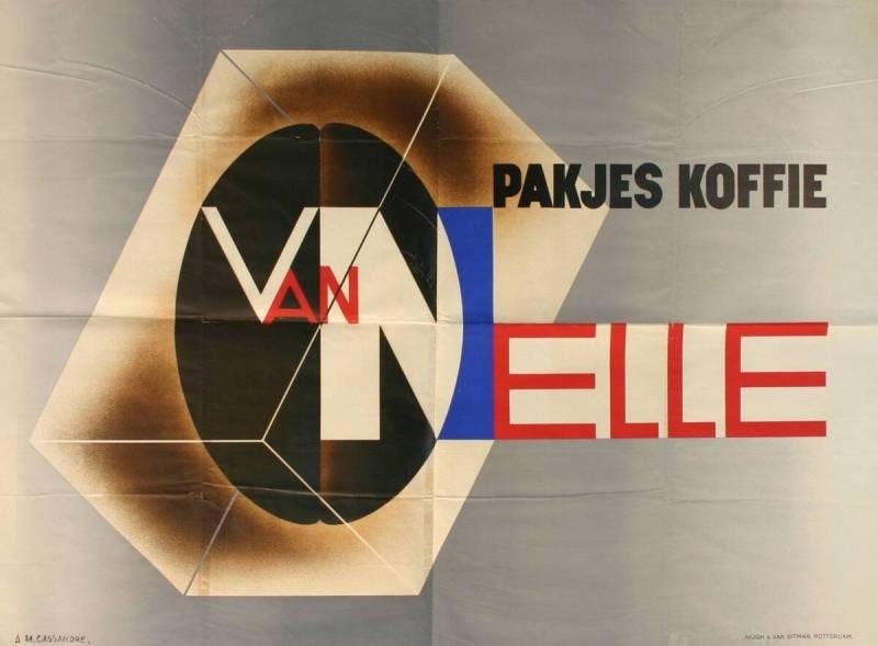 Poster Van Nelle ('pakjes koffie')