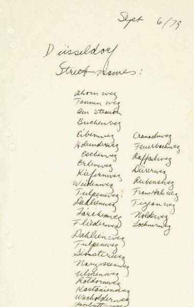 Düsseldorf Street Names