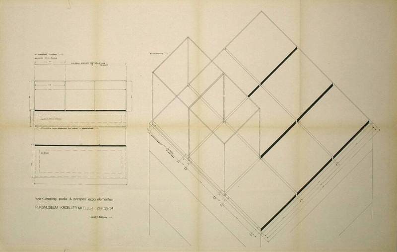 Working Drawings for the Design of Room 29/34 at the Kröller-Müller Museum