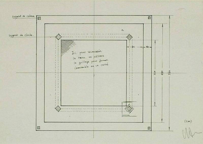 Initial Proposal for Relocation of 'Resonance' in Sculpture Garden (Foundation Plan)