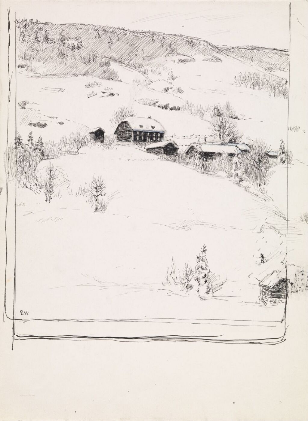 Illustrasjon til Jonas Lie, "Familien på Gilje", København 1903 [-1904]