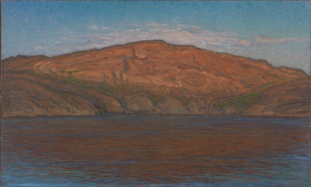 Solglød på berget