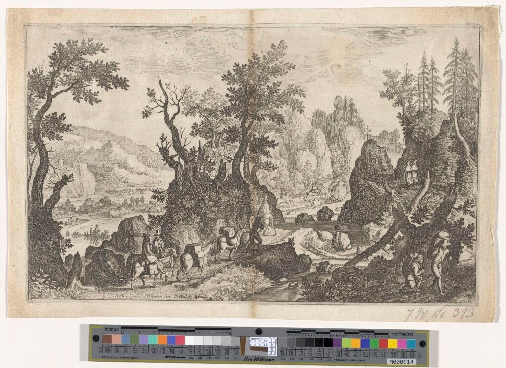 Landscape with winding road in the mountains