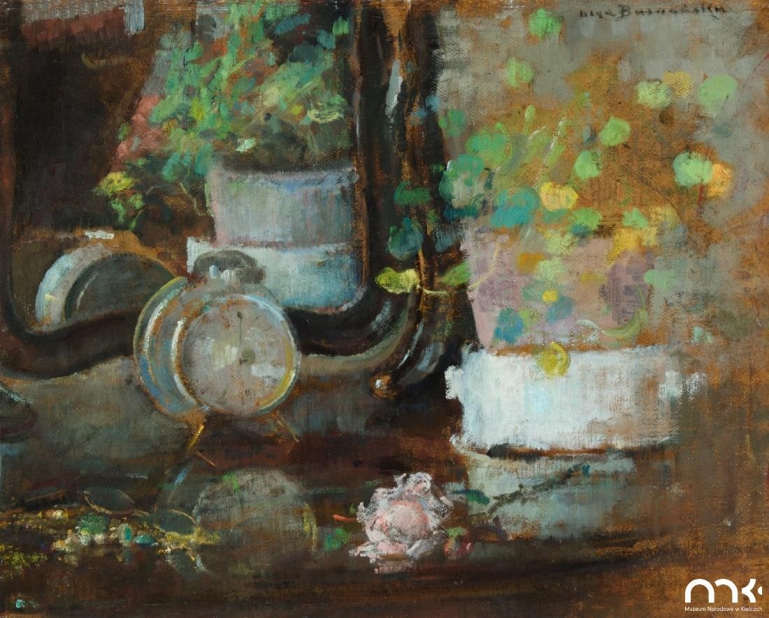 Martwa natura z budzikiem