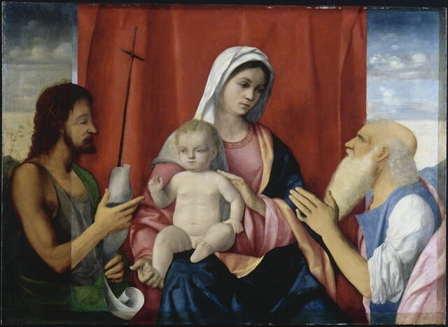 La Vierge et l'Enfant entre saint Jean Baptiste et saint Jérôme