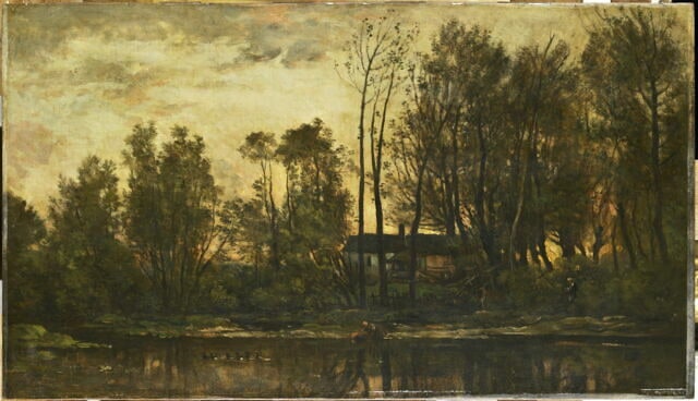 Soleil couchant, Bas-Meudon (Hauts-de-Seine).