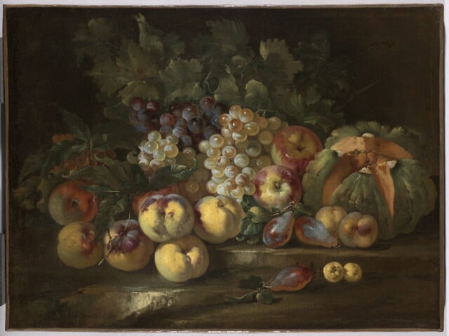 Nature morte aux raisins et aux pommes