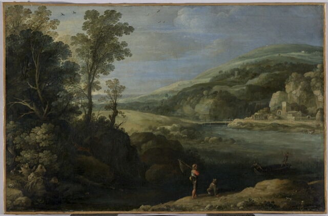 Paysage aux pêcheurs