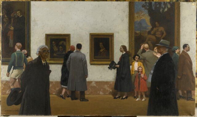 Dans la Grande Galerie du Musée du Louvre