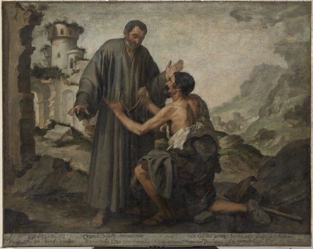 Saint Junípero et le pauvre