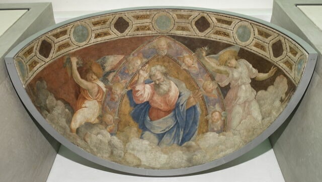 Dieu le Père bénissant parmi les anges