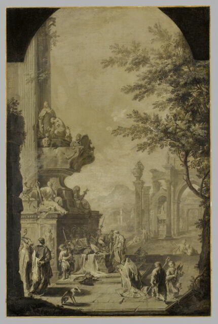 Tombeau allégorique de l'archevêque Tillotson (1630-1694)
