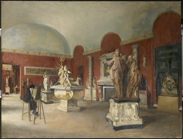 La salle Jean Goujon au Musée du Louvre en 1914