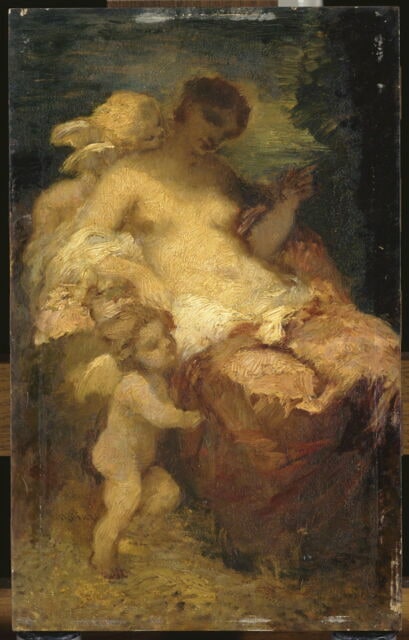 Nymphe et amours