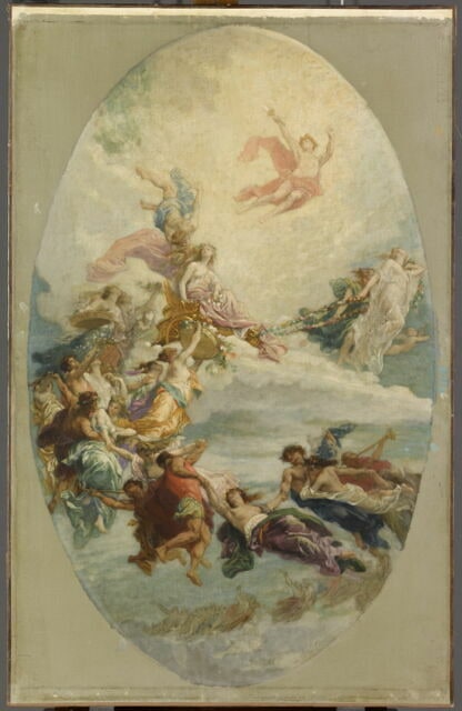Plafond :Le Triomphe de Flore.
