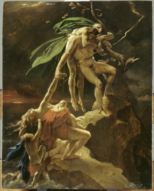 Scène de déluge, esquisse
