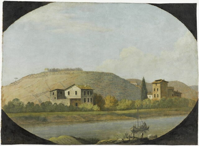 Vue du Monte Mario depuis le Tibre