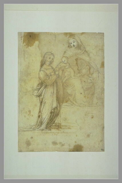 Vierge à l'Enfant et une sainte (sainte Catherine?)