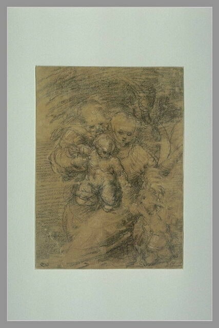 La Sainte Famille et le petit saint Jean agenouillé