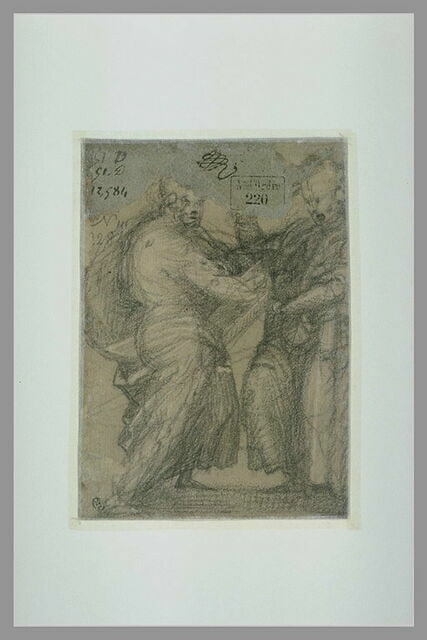 Etudes de deux figures debout face à face