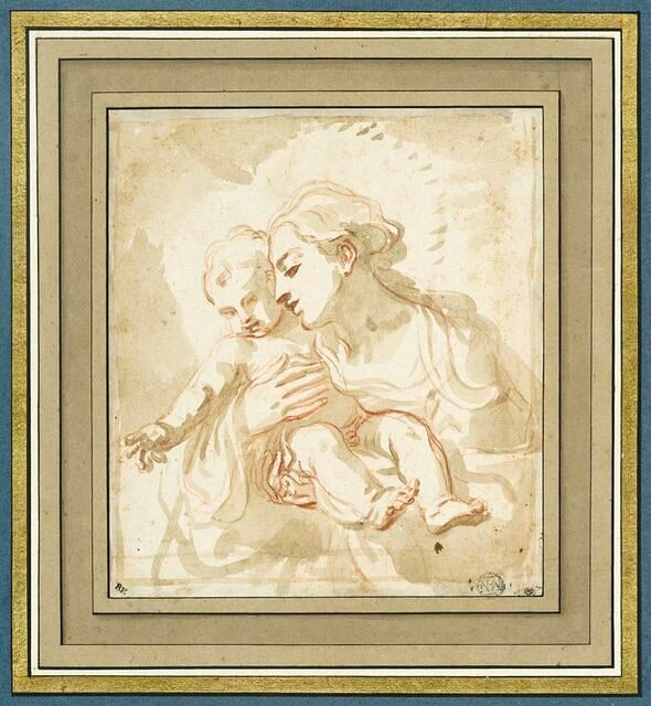 La Vierge portant l'Enfant Jésus dans ses bras
