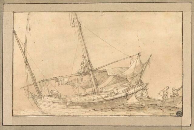 Deux barques en mer