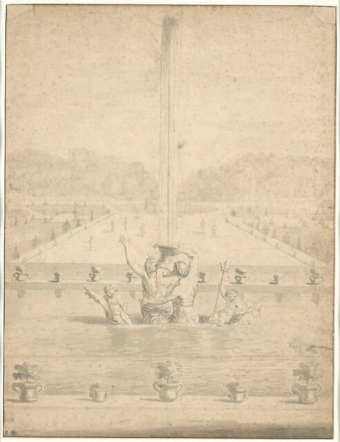 Projet pour les sculptures du bassin de la sirène, à Versailles