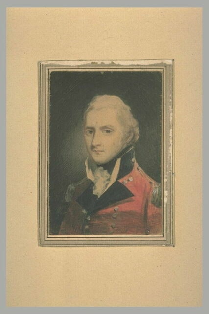Buste d'un officier anglais, en uniforme rouge