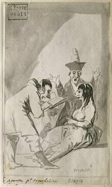 'La apunta pr. ermafrodita' ('Il l'inscrit comme hermaphrodite')
