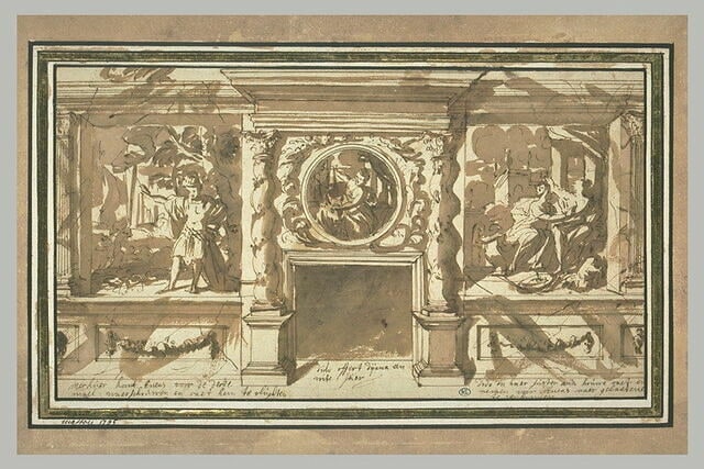 Décoration murale ayant pour sujet des thèmes tirés de l'Enéide