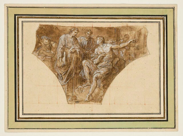 Cinq figures, étude pour un pendentif