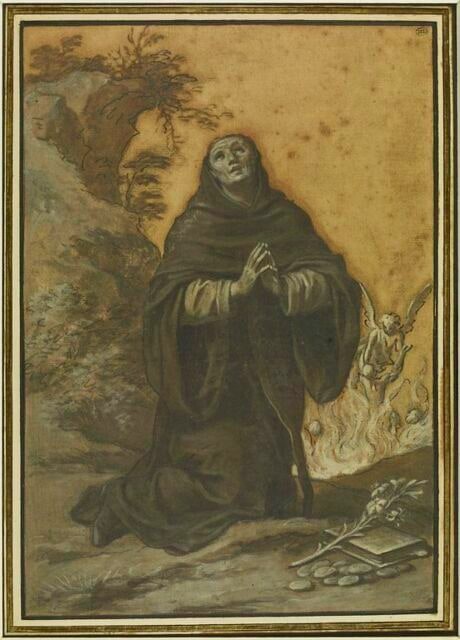 Saint Antoine de Padoue, en prière dans le désert